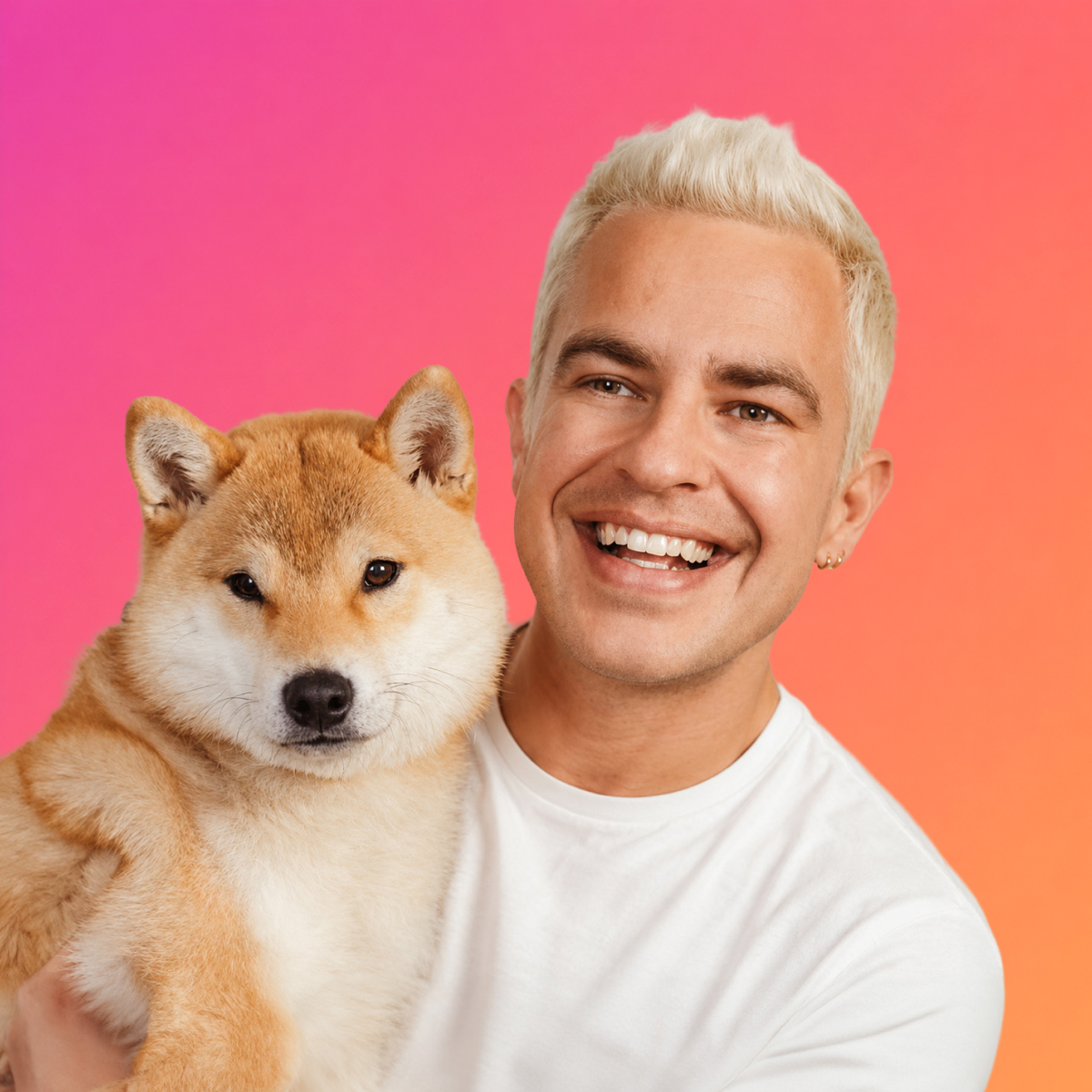 Sebastiaan van der Lans met zijn hond